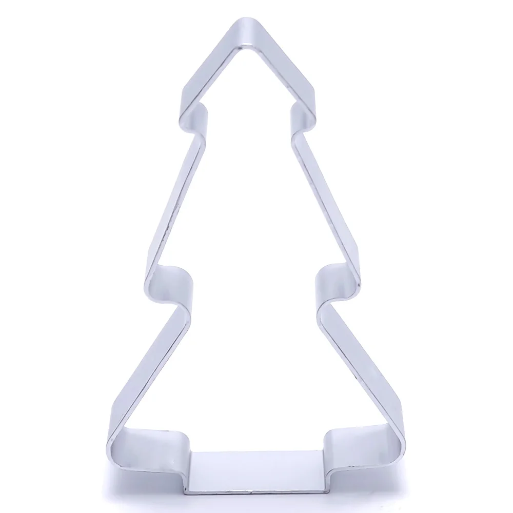 

LINSBAYWU Christmas Tree Cookie Tool Cutter Mould Biscuit Press Icing Set Stamp Stainless Steel Fondant Dessert Decoration