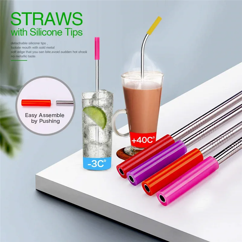 8 шт. многоразовые аксессуары для напитков из нержавеющей стали | Дом и сад