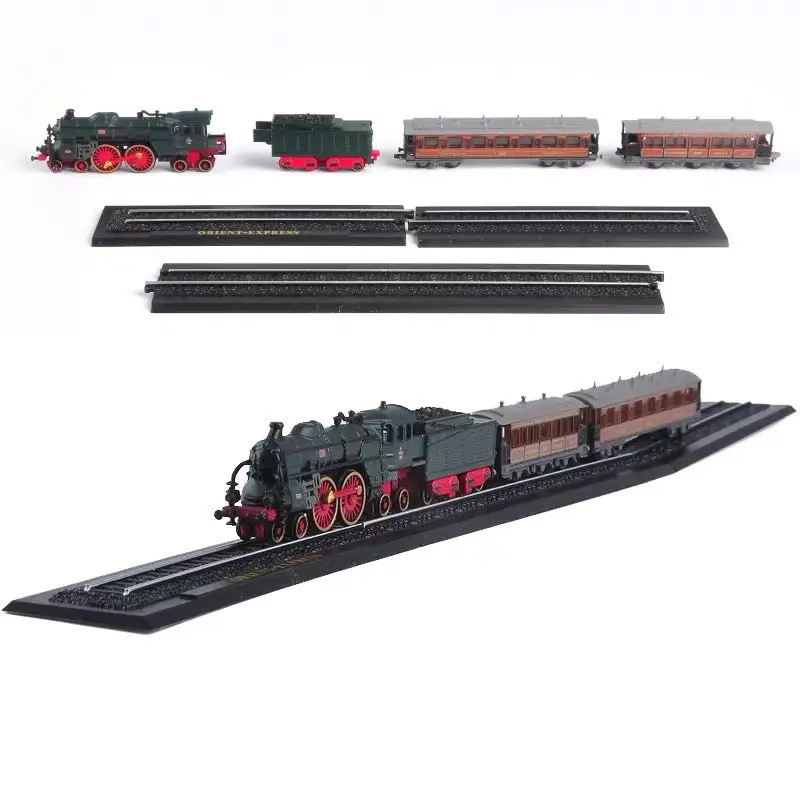Высокая имитация 1:220 масштабной модели поезда из сплава с механизмом инерции, угольный паровой металлический игрушечный автомобиль для детей, подарки, бесплатная доставка.