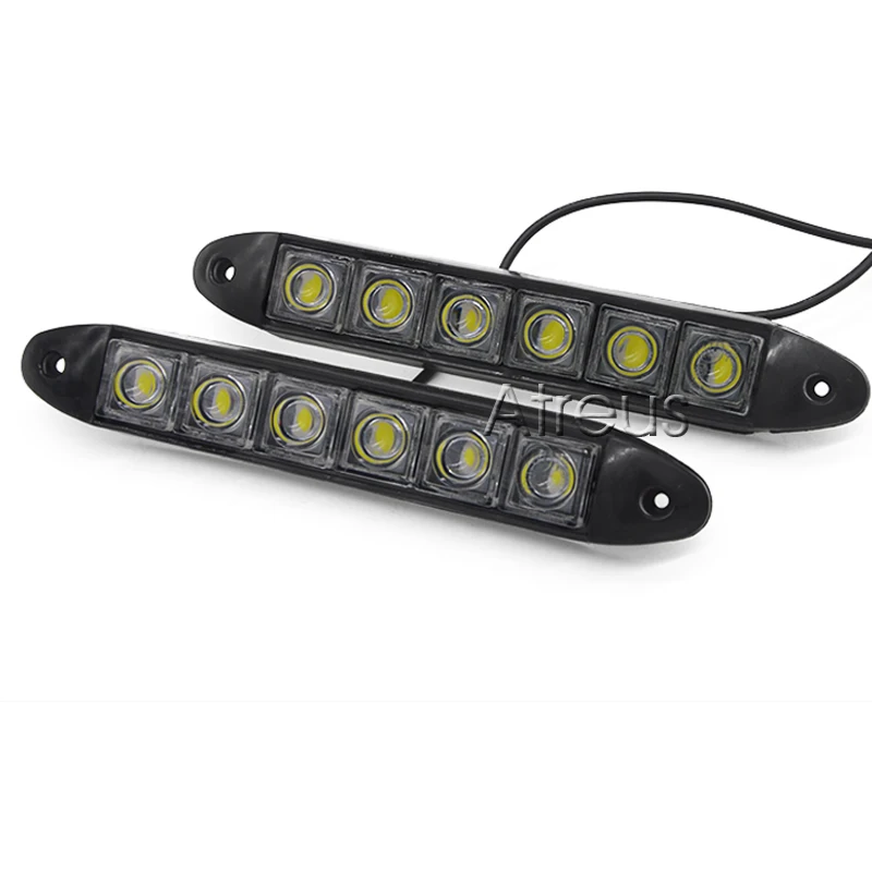 2X Car 6 светодиодный дневные ходовые огни для Renault Laguna Megane 2 3 Duster Logan Clio Hyundai Solaris I30 IX35