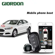 Universal auto parts mobile phone remote start button start PKE keyless access system with engine hidden lock function