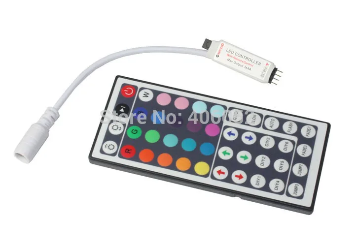 

4pcs/lot 12V 6A 44Keys MINI IR Remote Rgb Controller Dimmer For SMD 3528 5050 RGB LED Strip Lights