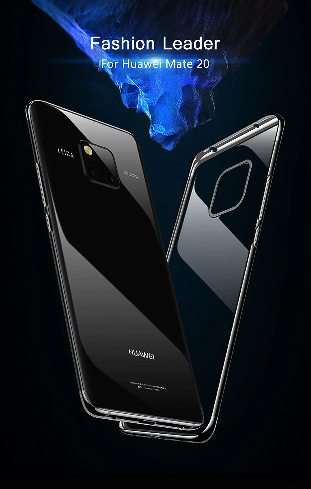 Чехол для huawei mate 20 Pro, мягкий силиконовый чехол, прозрачное покрытие, бампер, чехол для huawei mate 20/mate 20pro, чехол