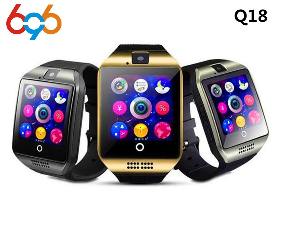 696 Смарт часы Q18 Bluetooth телефон Водонепроницаемый шагомер Фитнес трекер наручные