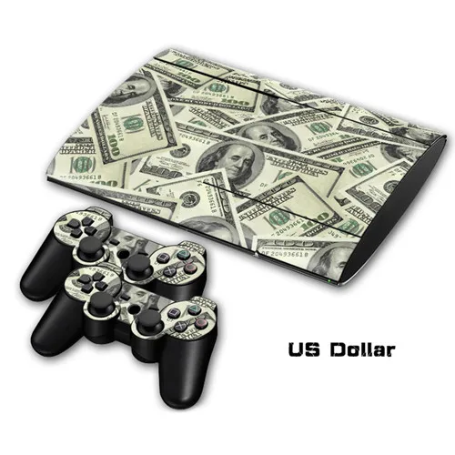 Grand Theft Auto V GTA 5 наклейка на кожу для PS3 Slim 4000 playstation 3 консоль и контроллеры для PS3 Skins Наклейка виниловая - Цвет: 0052