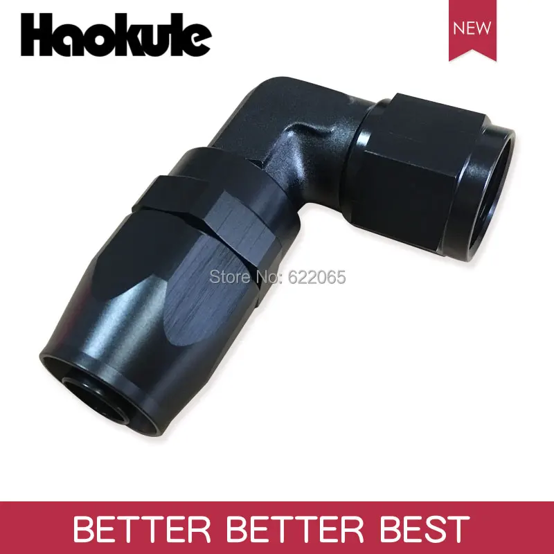 HAOKULE 90 градусов AN10/10AN 7/8 14UNF кованые многоразовые вертлюжные концевые фитинги для