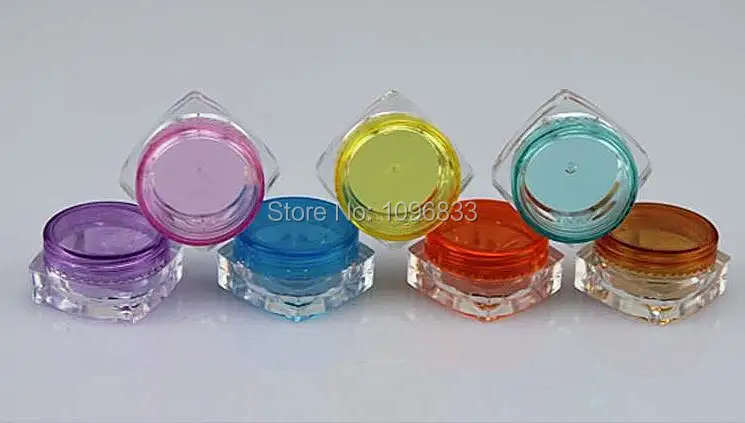 3G квадратная Нижняя банка пластиковые косметические банки коробка для пудры