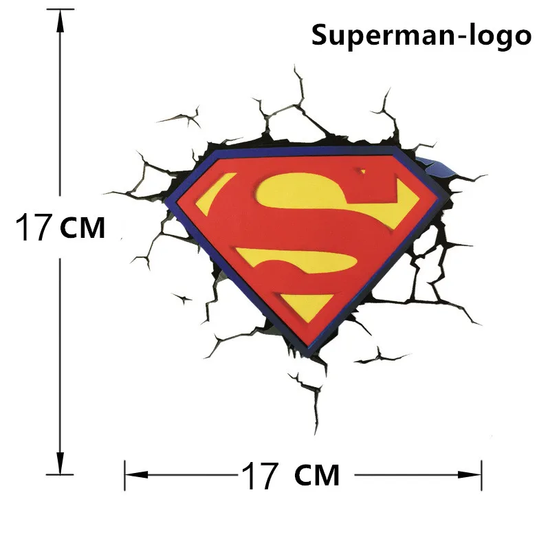 Superman logo 1 шт. наклейка s Toy Super Hero Marvel/DC наклейки 3D сломанные наклейки s Ironman/Spiderman/Batman креативная наклейка для автомобильного чемодана - Цвет: Superman logo