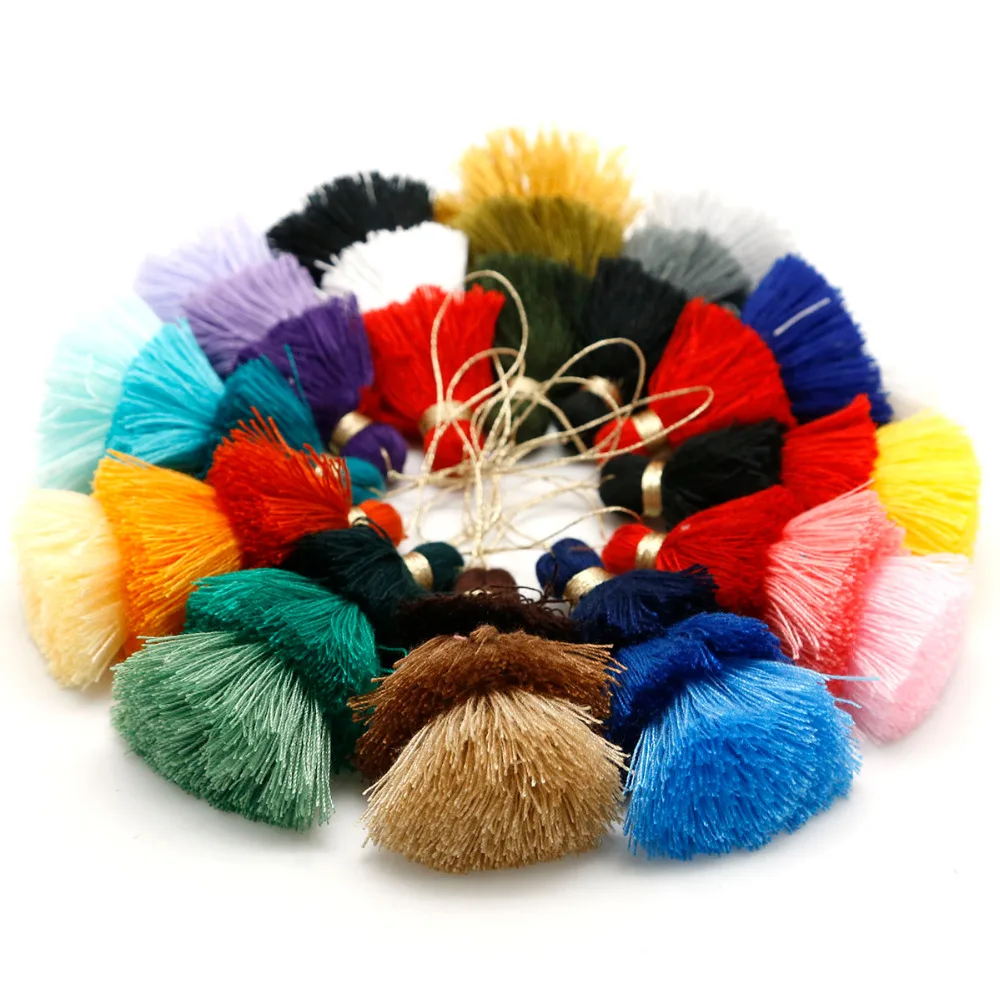 75 мм 1 шт./лот Тройная смешанная хлопковая бахрома декоративная кисточка ручной