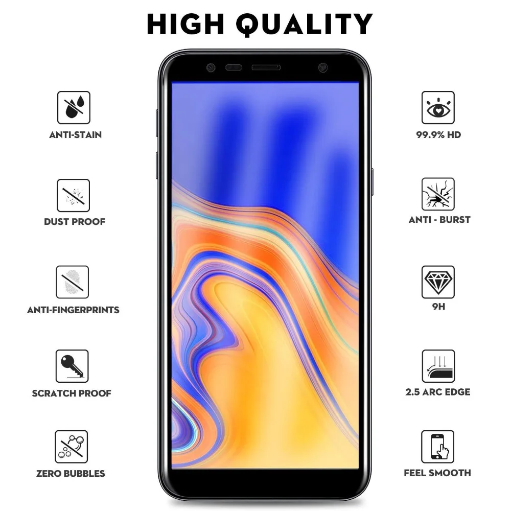 Защитное стекло для Samsung Galaxy J4 J6 Plus 2018 Защита экрана J4Plus J6Plus J 4 6 + закаленное