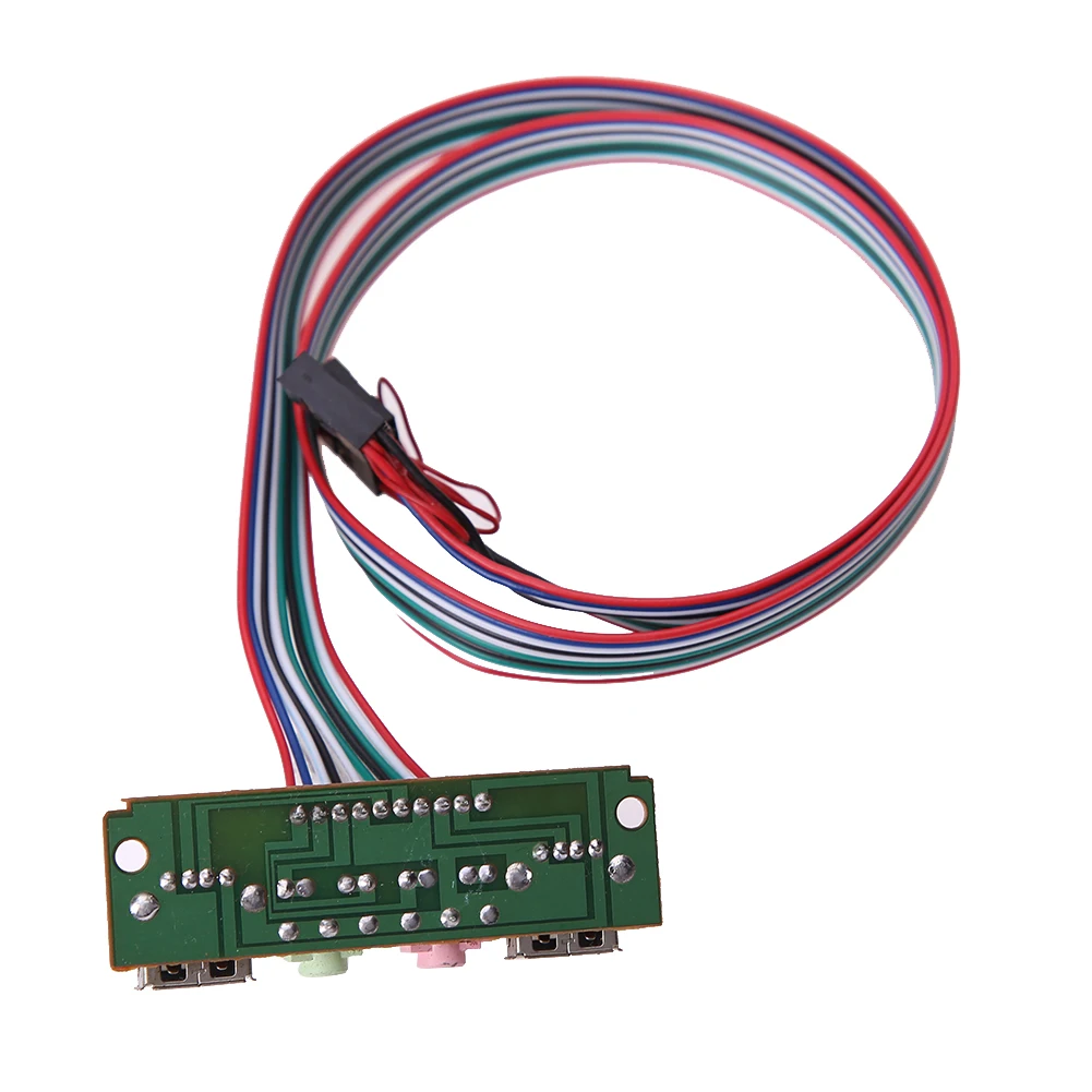 Чехол для ПК с передней панелью аудиоразъемом USB и кабелем наушников 2 портами 3 5