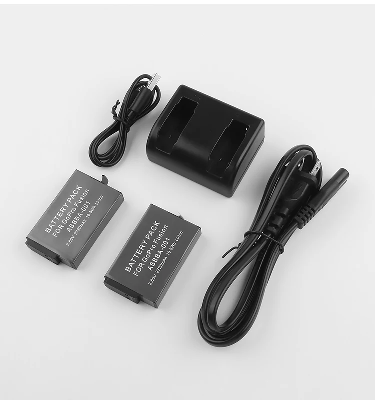 2 шт 2720 mah 360 VR камера батарея для Gopro Fusion+ двойные батареи зарядное устройство для Gopro Fusion Go Pro Аксессуары
