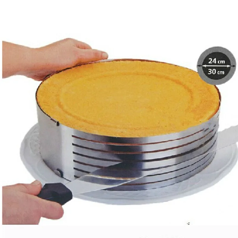 Металлический круглый регулируемый инструмент для резки торта из нержавеющей