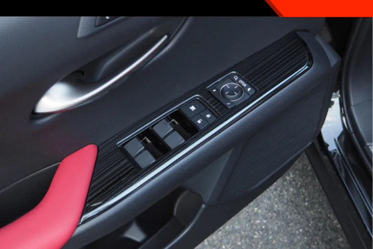 Для Lexus UX200 UX250h UX260h стайлинга автомобилей салонные аксессуары дверь подлокотник кнопка включения крышка отделка Стикеры