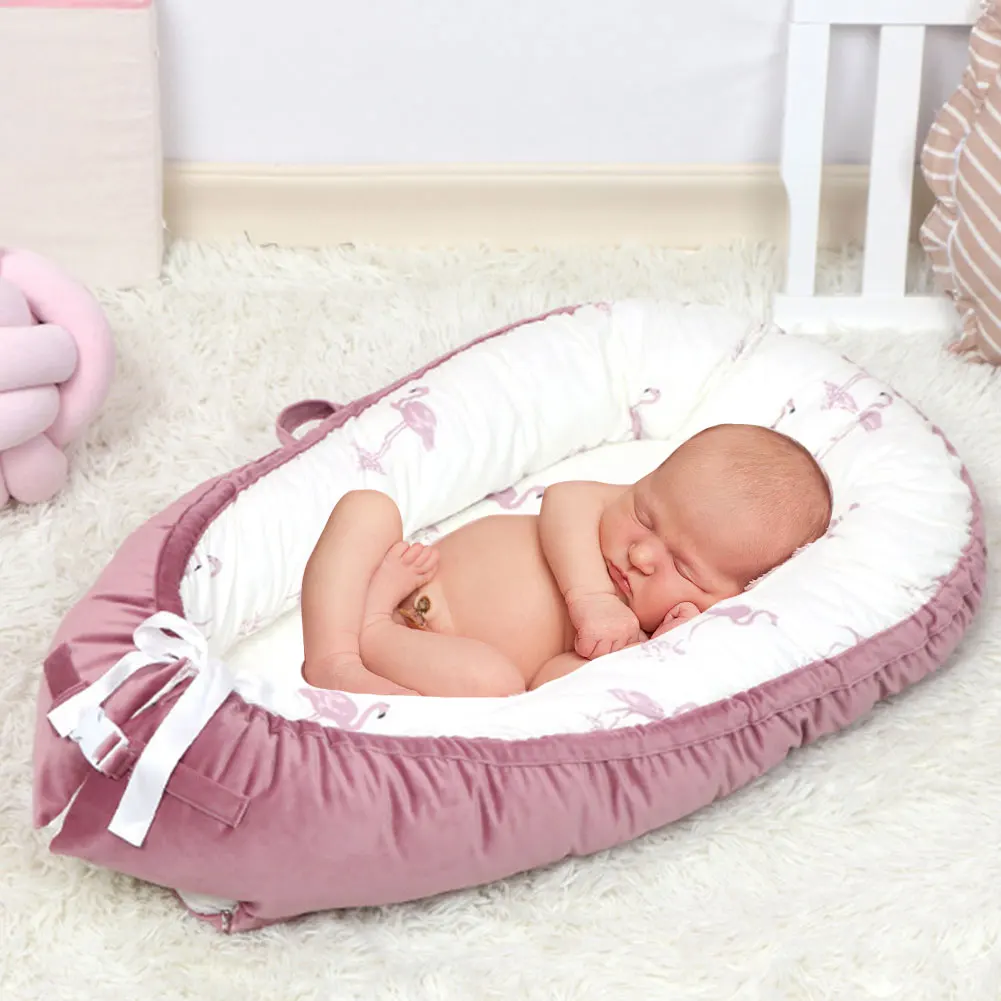 Переносная люлька Bionic Cot дорожная кровать для детей Детское гнездо кровать детская хлопковая Колыбель для новорожденных Детская кроватка складная кровать бампер