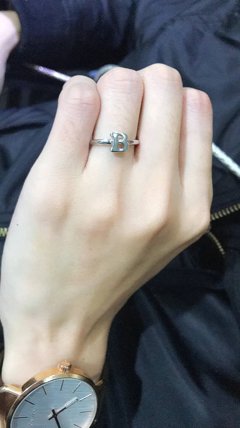 AD JZ25892/TRACYSGER/горячая Распродажа начальное кольцо с надписью Капитал|letter ring|ring