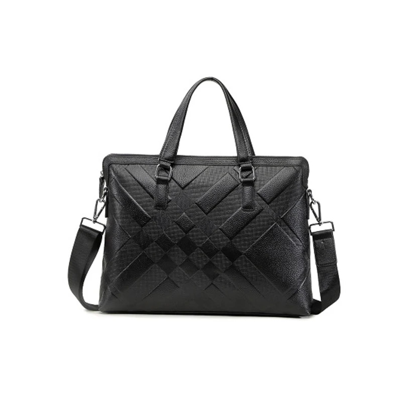 Business Men Briefcase Bag Leather Laptop Bag Genuine Leather Crossbody  Handbags Work Shoulder Messenger Tote Casual male Bags