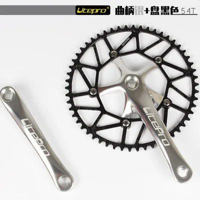 50 t/52 t/54 t/56 t/58 t Litepro CNC легкая узкая широкая цепь 130BCD - Цвет: 54 T black silver