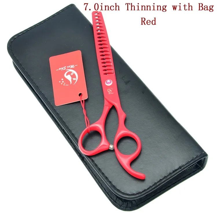 HB0031 Red add bag Meisha 7," профессиональные ножницы для домашних животных Япония 440c стальные ножницы для собак филировочные ножницы для кошек ножницы для стрижки волос Tesoura HB0031 - Цвет: HB0031 Red add bag