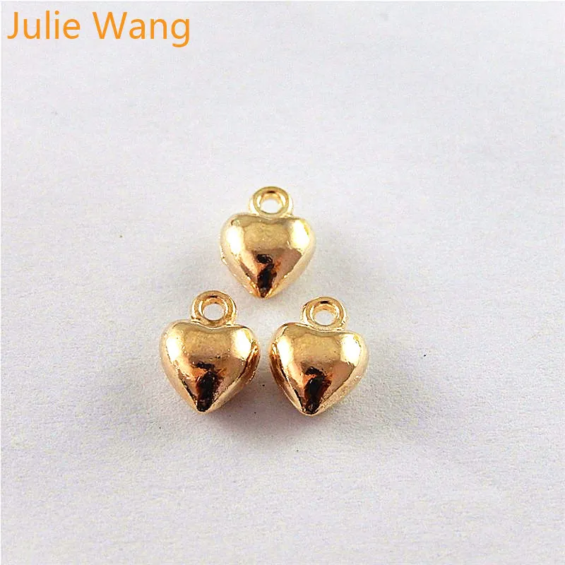 10-50 шт. KC золотого цвета модные маленькие бусины в форме сердца для подвесок