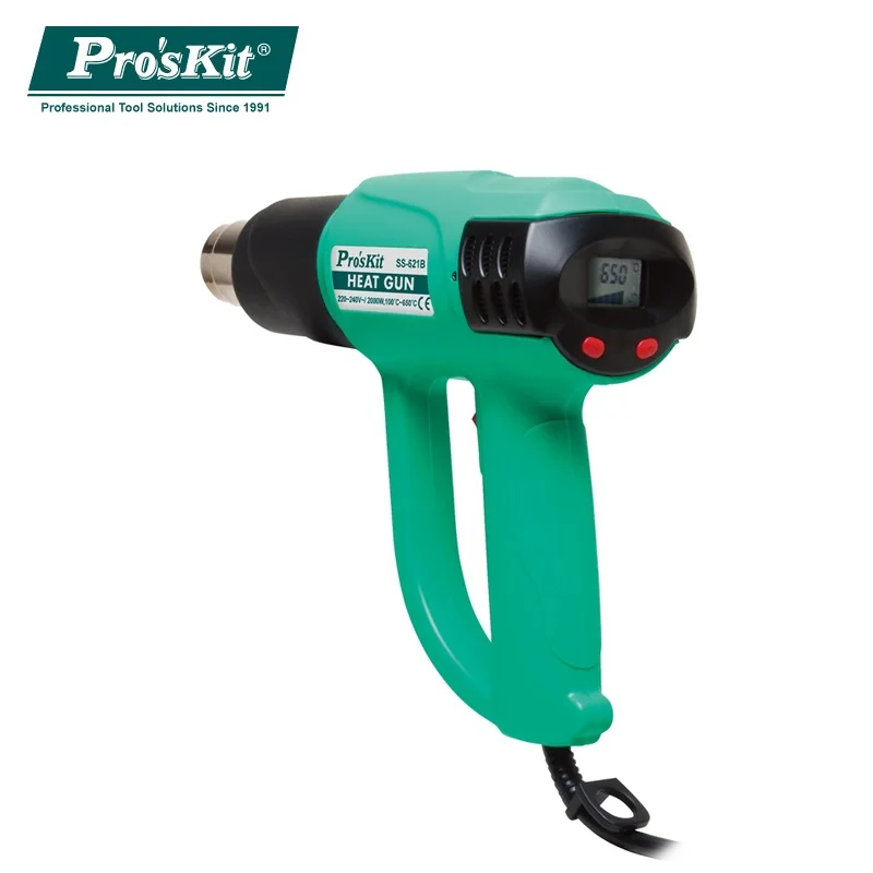 Цифровой термопистолет Pro'sKit с ЖК-дисплеем 220 В ~ 240 Adustable Терморегулятор 2