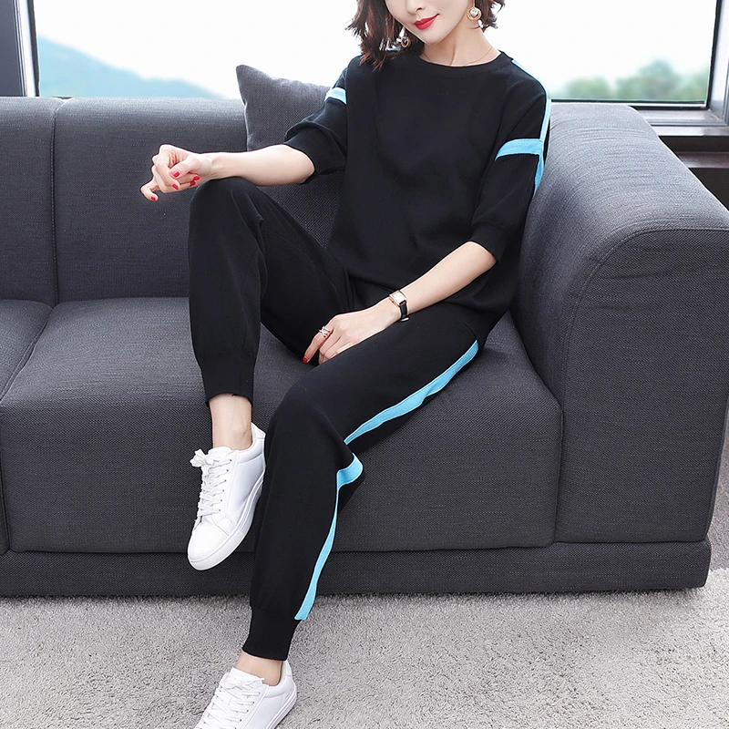 2XL брендовый костюм 2019 весенне-летние женские комплекты новый повседневный в