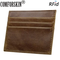 premium cow leather best rfid blocking unisex card id holders wallets protect identity thieves electronic pickpockets 2018