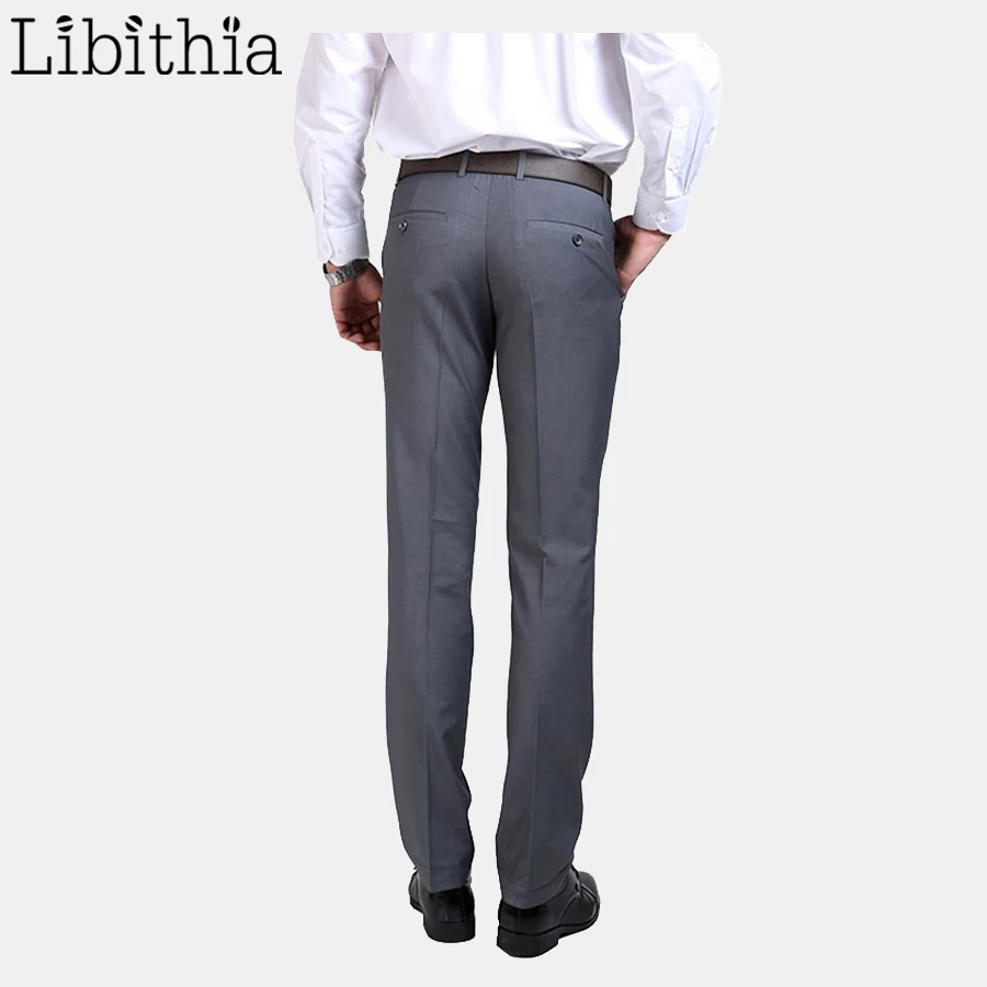 Мужские Роскошные брюки для костюма, мужские брюки, s Slim Fit, официальный Блейзер, брюки,, Новое поступление, Pantalon, костюм, Homme, черный, B065