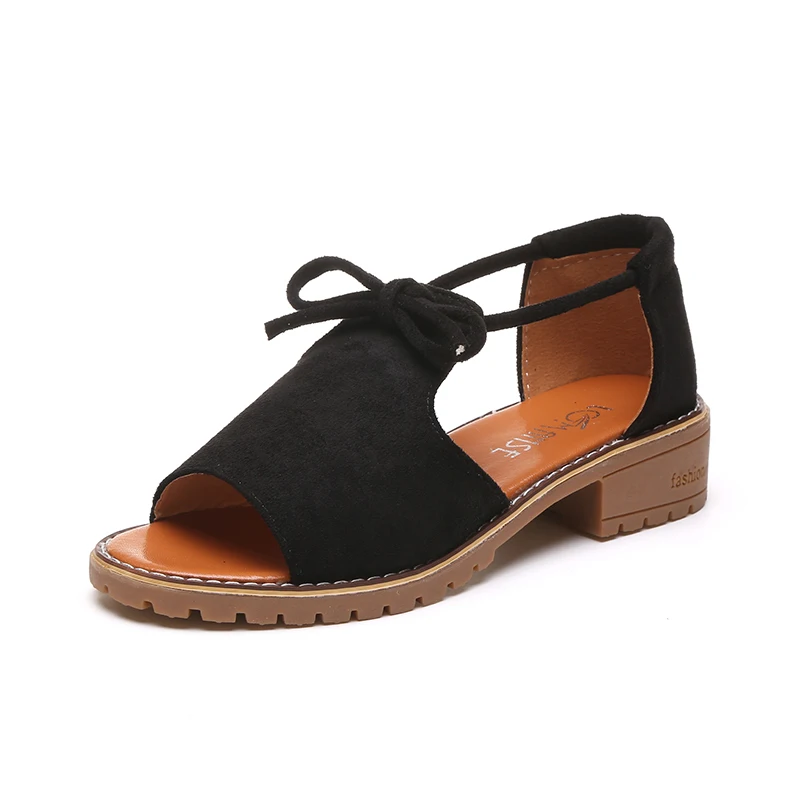 Новые босоножки на толстой подошве женская летняя обувь в римском стиле с