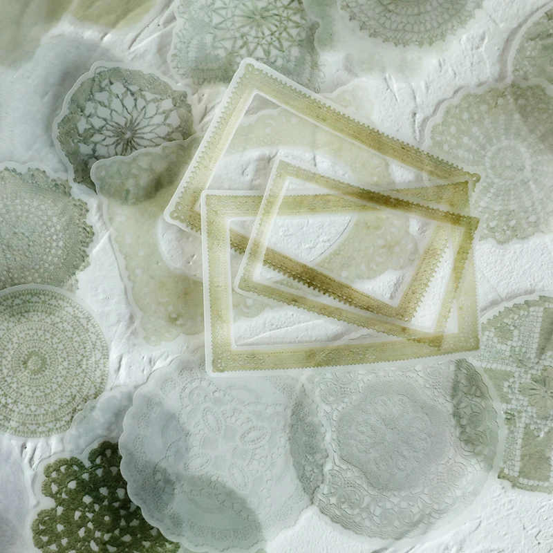 Винтажная кружевная бумажная иллюстрация растений бумажные наклейки серной