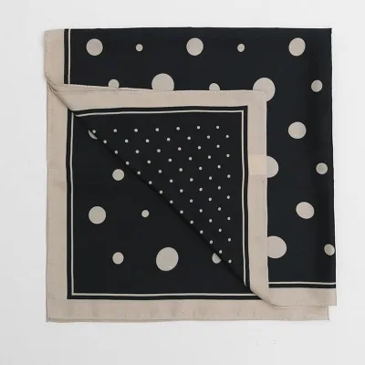 Большие и маленькие квадратные шарфы в горошек 70 см женский шейный платок