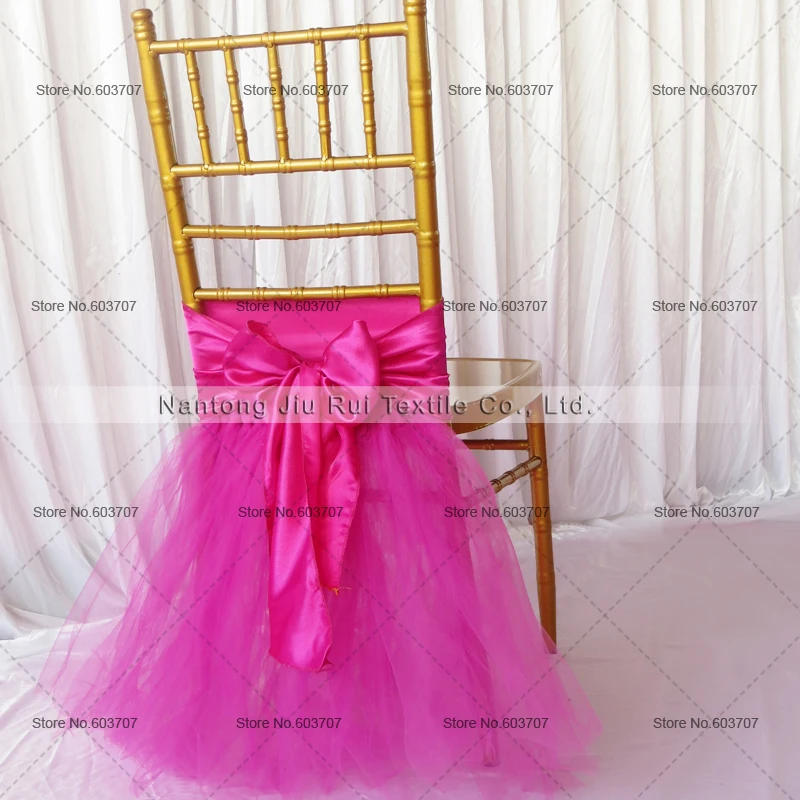 5pcs New Desgin TuTu Tulle Chiavari Tutu Chaiur Skirt Wooden Chair Cover For Birthday Use Party | Дом и сад