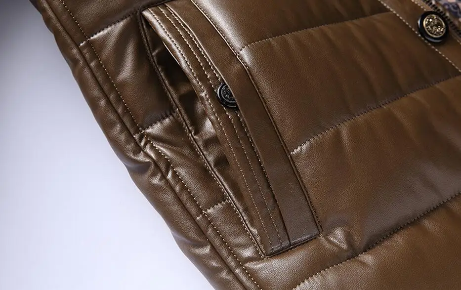 Зимняя мужская новая модная теплая куртка с воротником из лисьего меха | Мужская