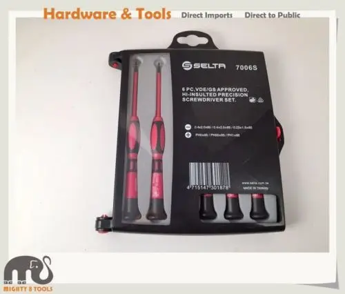 Тайвань сделало 6 шт. точность vde Hi Изолированная электрик Отвёртки Set slot