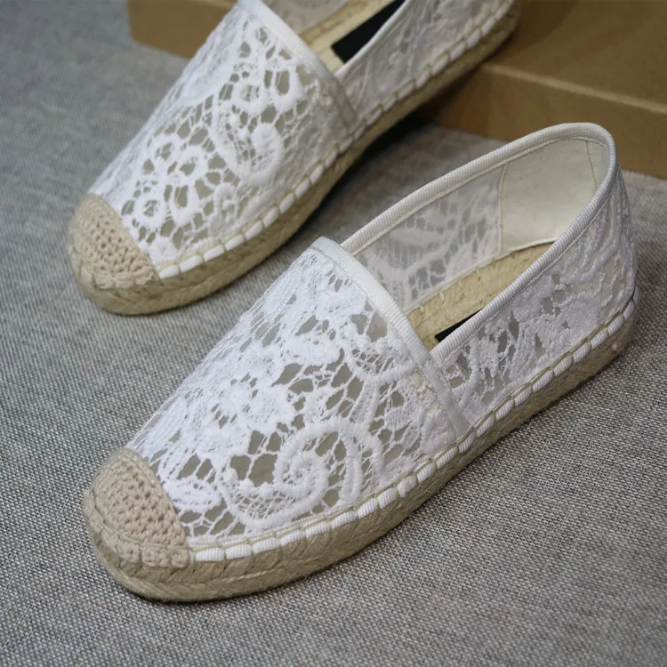 Новинка женские лоферы с кружевом фирменный дизайн Sandalias Mujer женская