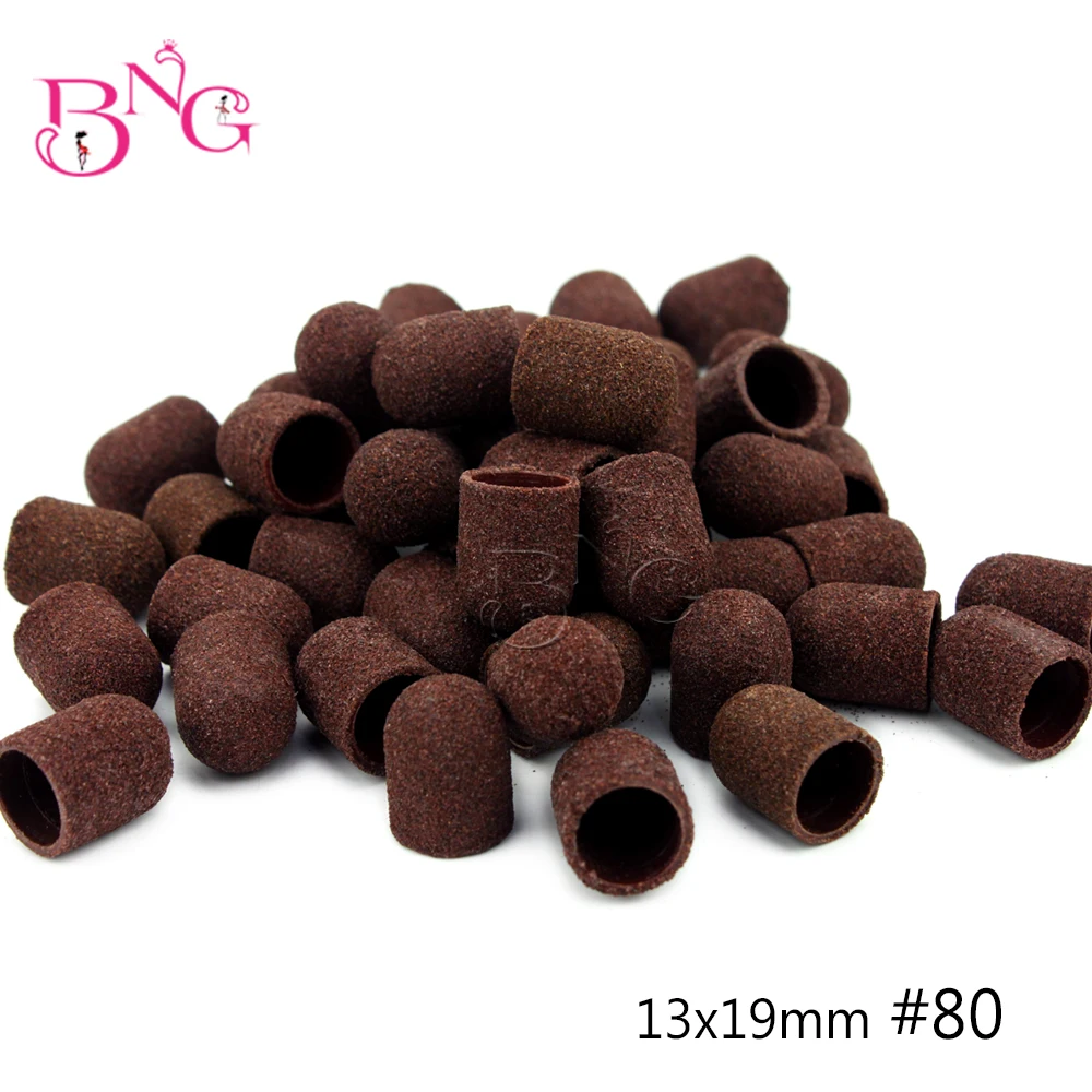 BNG 50 шт. шлифовальных полос блок Крышка s без Grip120#80#180#240#13*19 шлифовальный колпачок Маникюр Педикюр Электрическая дрель для ногтей