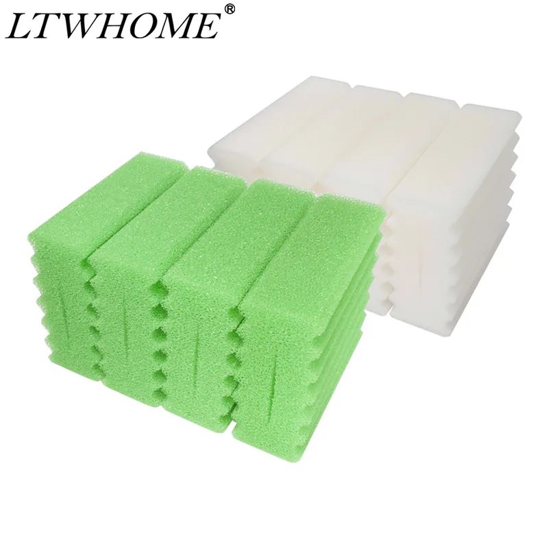 Зеленый LTWHOME Replacement Pond Filter Sponge Sets Coarse and Fine Filters Fit for SunSun CBF-350 CBF-350B CBF-550 - Цвет: Зеленый