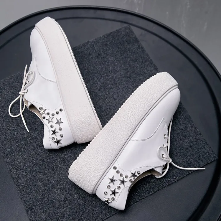 

2019 Autumn women flat platform Loafers ladies Genuine Leather flat shoes women slip-on casual shoes moccasins creepers