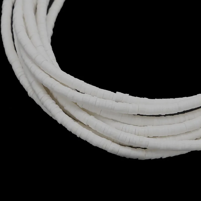 White 6 мм 400 шт./лот красочные Полимерная глина Fimo чип диск Свободные Spacer Бусины для ручной работы судов sweing ткань Модные украшения изделий - Цвет: White