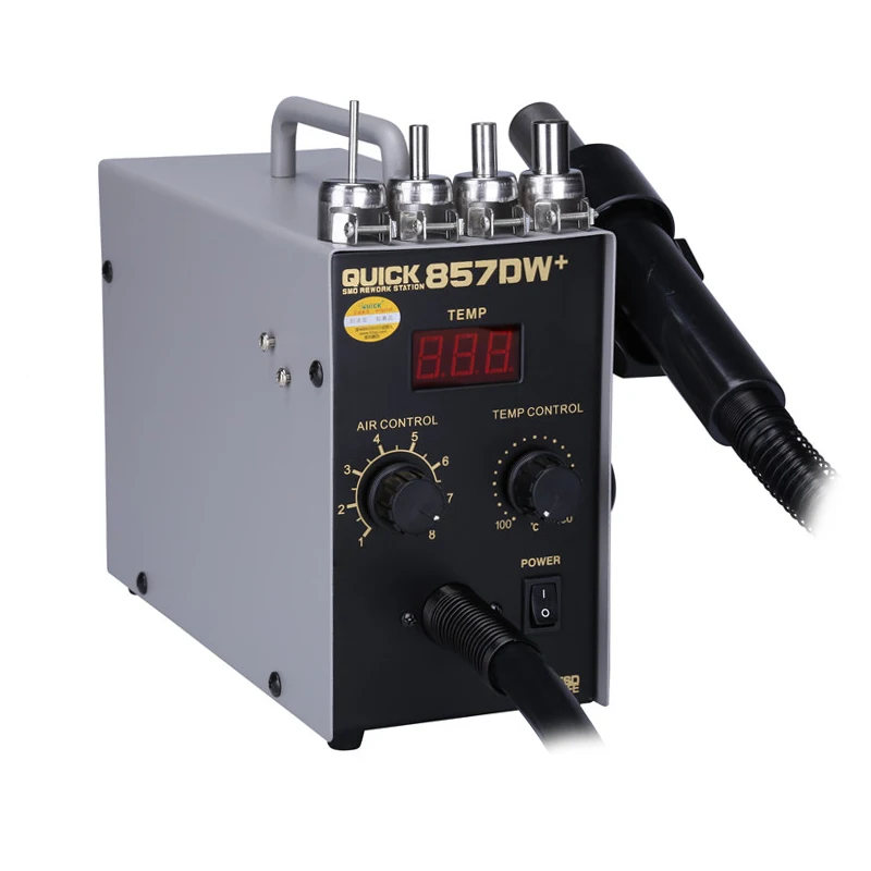 Быстрая 857DW+ 580W станция горячего воздушного пистолета с нагревателем Bga паяльная станция SMD паяльная станция