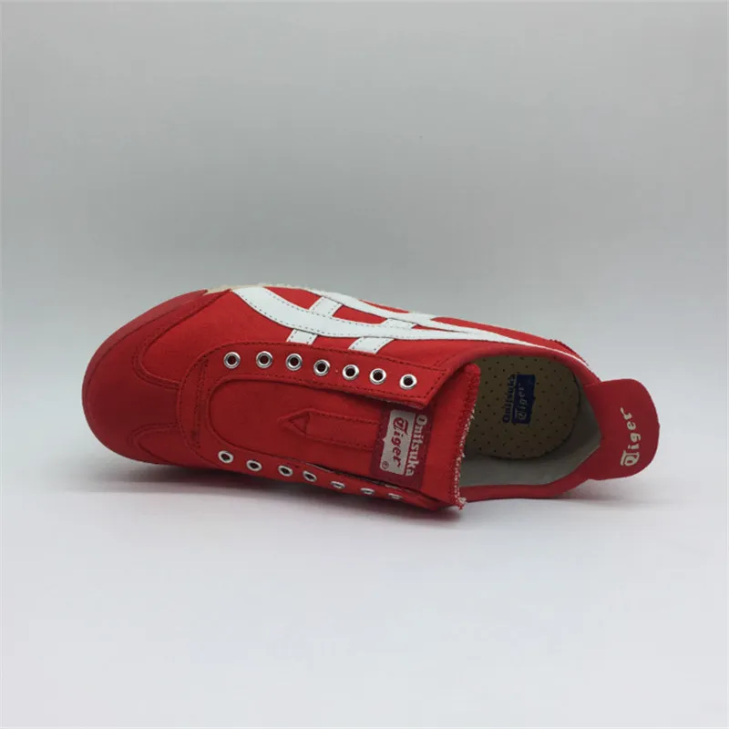 ONITSUKA TIGER Для мужчин Женская полотняная обувь одноцветное Цвет красный и белый