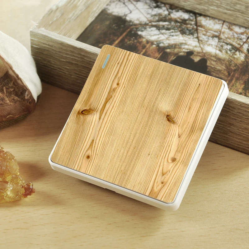 Новый стиль деревянный цветной настенный выключатель с одним управлением два