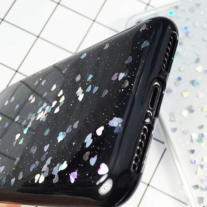 Роскошный блестящий чехол для iPhone 7 6 6S Plus задняя крышка телефона мягкие