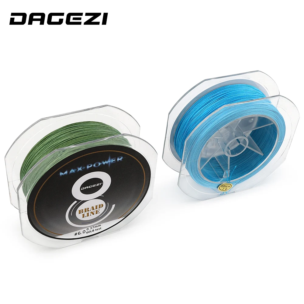 DAGEZI, Супер Прочные, 150 ярдов, 8 нитей, 10-60 фунтов, брендовые рыболовные линии, 6 цветов, ПЭ, плетеная леска, гладкая леска, рыболовные снасти