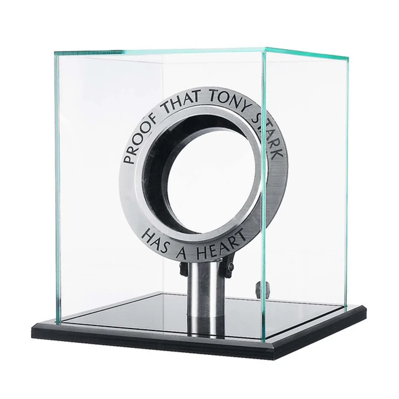 Display box Мстители 1:1 Железный человек дуга реактор Prop Repica фигурка игрушки DIY дистанционный светильник DIY Arc MK Железный человек модель собранная нагрудная лампа - Цвет: Display box
