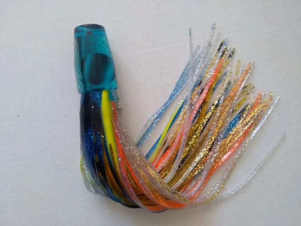 

14 Inch new Big soft baits sea fishing baits game trolling fishing baits Resin head Double octopus skirt