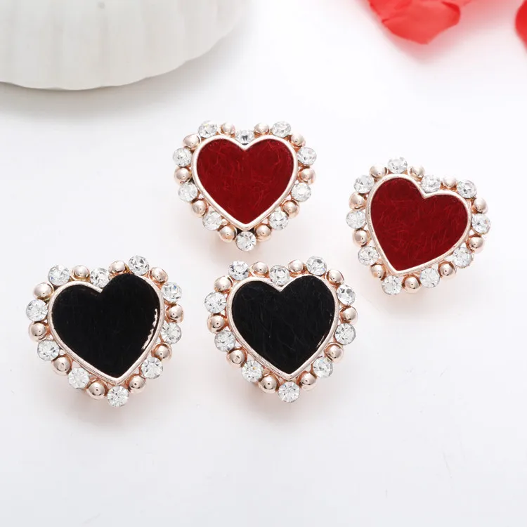 2014 New Design Fashion Jewelry alloy+rhinestone heart love Simple Stud Earrings For Women |je_002 |