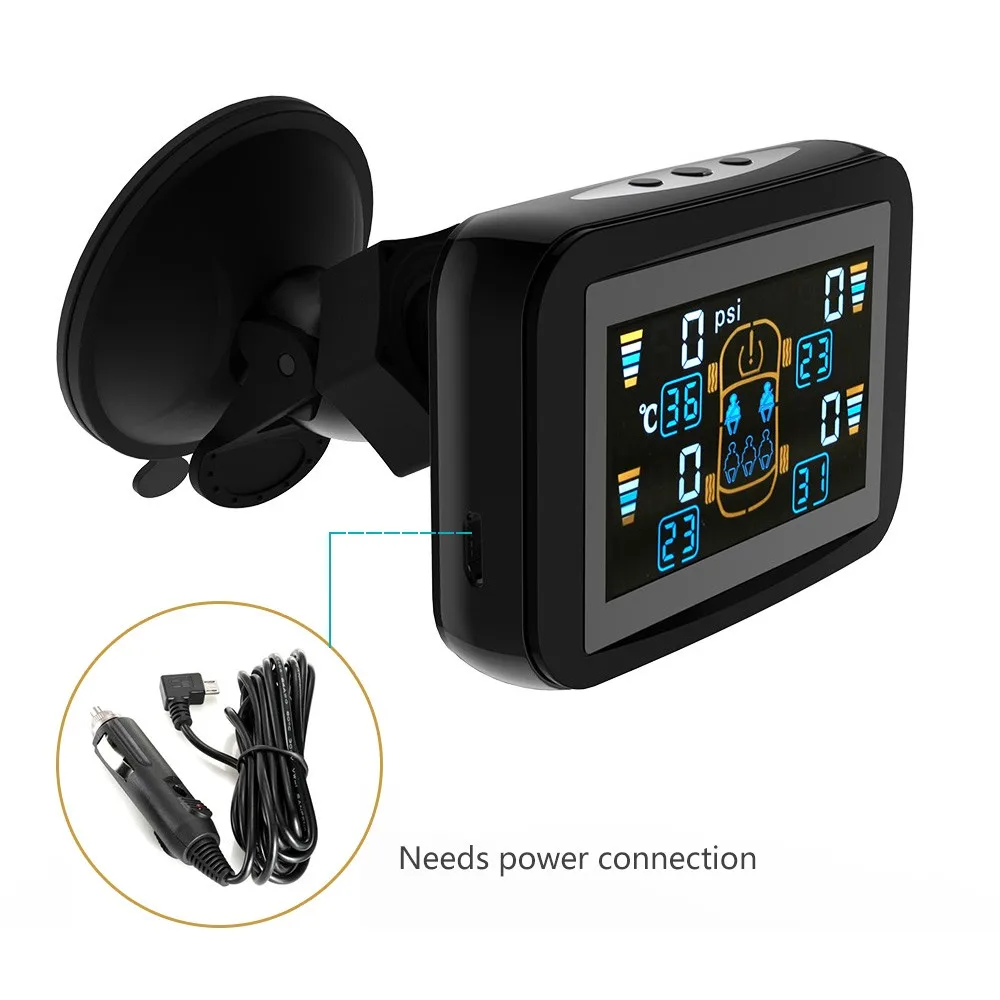 CARCHET TPMS система s система контроля давления в шинах Беспроводная Автомобильная сигнализация давления в шинах lcd DVD 4 датчика для Toyota hyundai и т. д