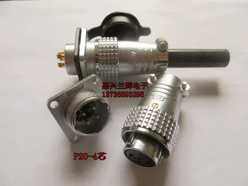 

Aviation plug socket connector tp20 ws20-4p 4 core formal m20m 4a-4b