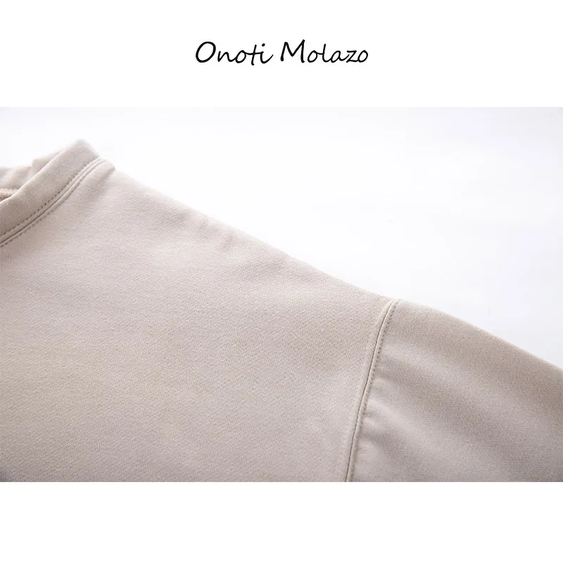 Onoti Molazo 2019 весенне-осенняя модная Женская толстовка с капюшоном пуловер из флиса
